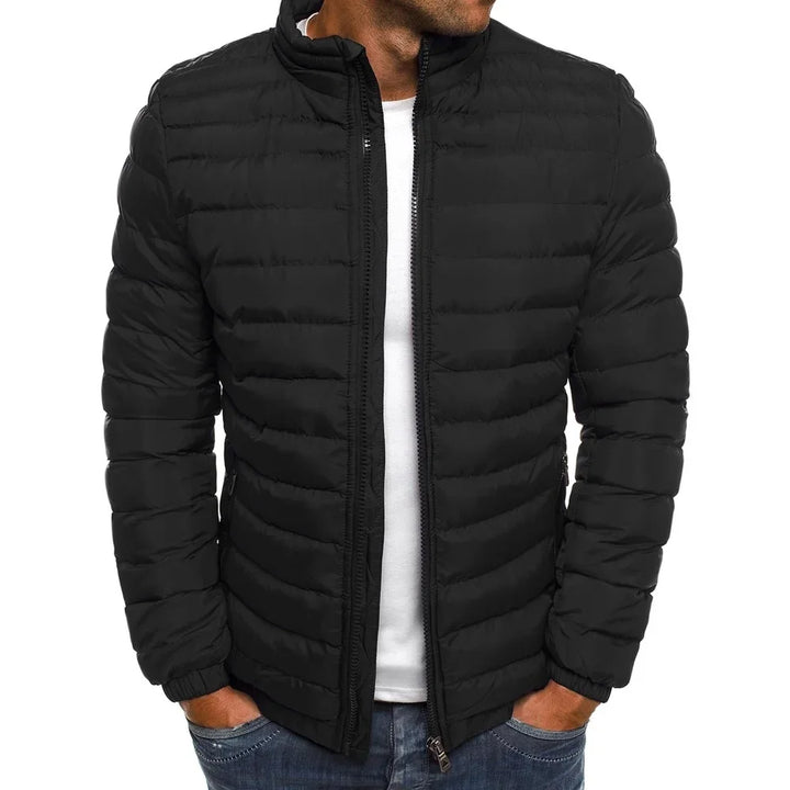 James | Refined Quilted Stand Collar Mens Puffer Jacket
