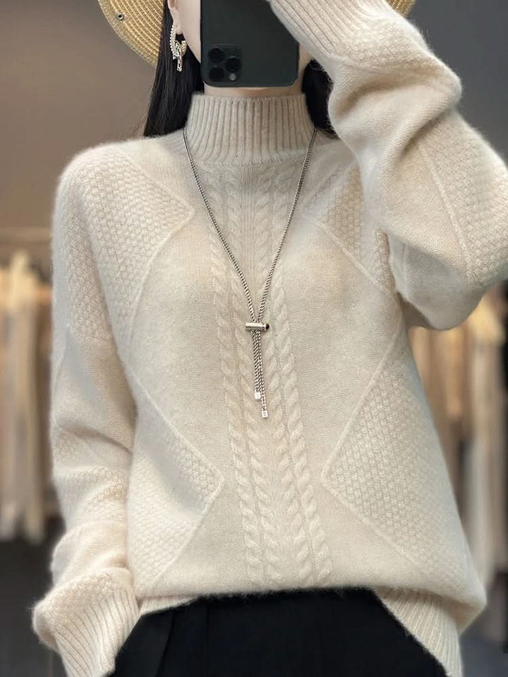 Janet | Effortless Cable Knit Turtleneck Sweater