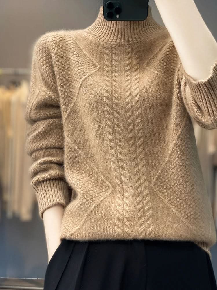 Janet | Effortless Cable Knit Turtleneck Sweater