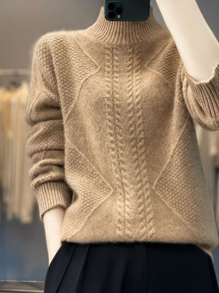 Janet | Effortless Cable Knit Turtleneck Sweater