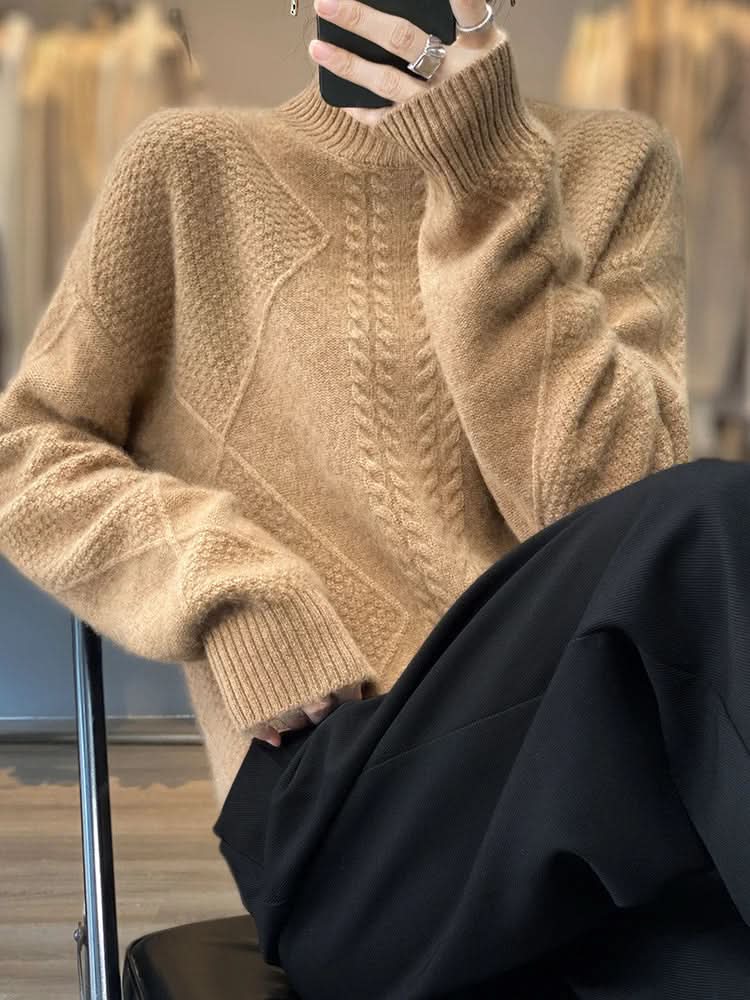 Janet | Effortless Cable Knit Turtleneck Sweater