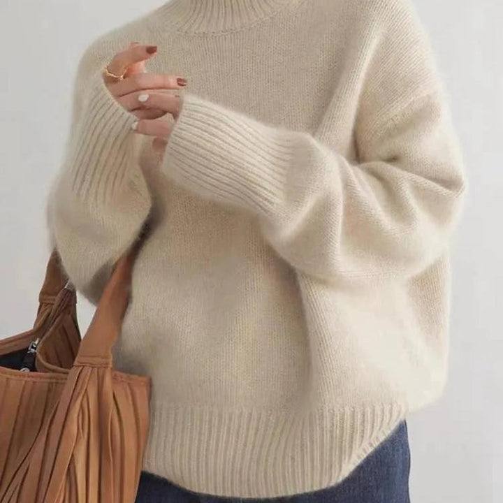 Janet | Refined Ribbed Turtleneck Sweater with Drop Shoulders