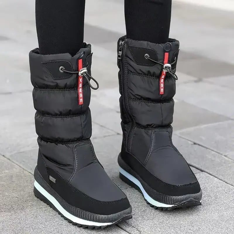 Janice | Cozy Mid Calf Puffer Snow Boots Women