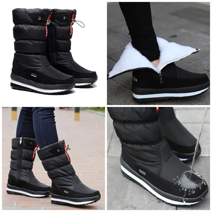 Janice | Cozy Mid Calf Puffer Snow Boots Women
