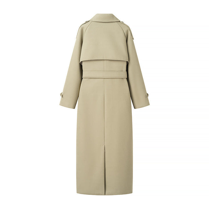 Janice | Elegant Double-Breasted Belted Maxi Trench Coat