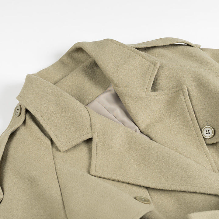 Janice | Elegant Double-Breasted Belted Maxi Trench Coat