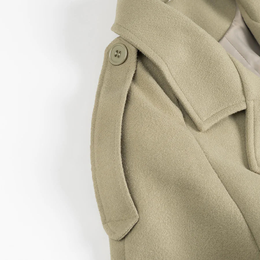 Janice | Elegant Double-Breasted Belted Maxi Trench Coat