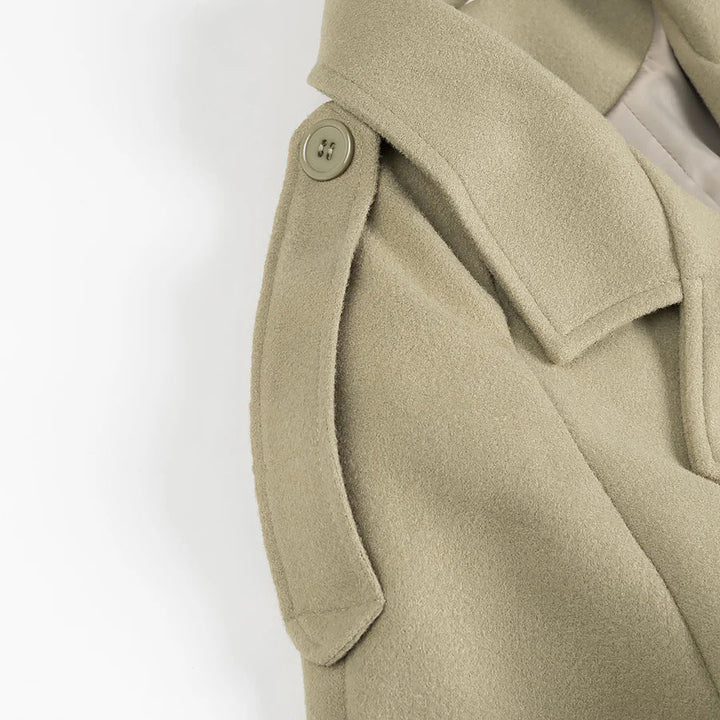 Janice | Elegant Double-Breasted Belted Maxi Trench Coat