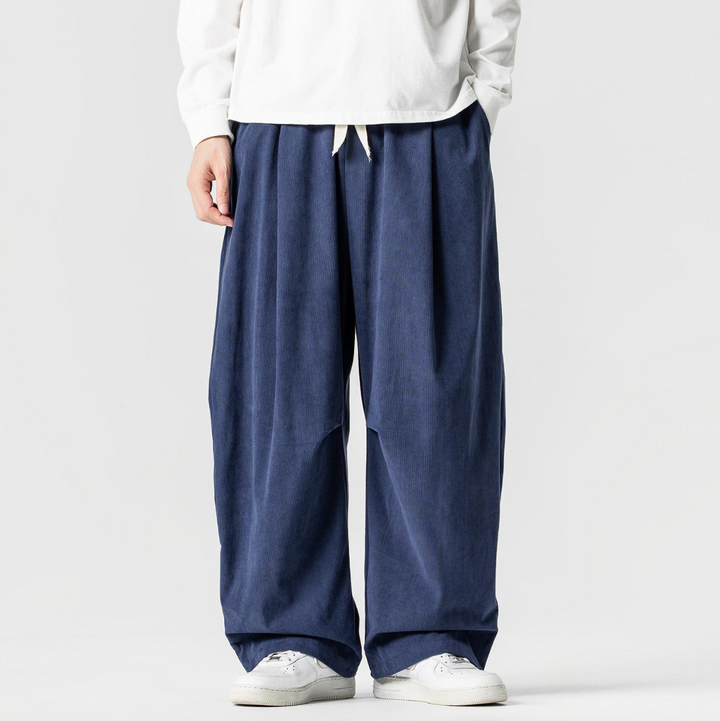Jason | Timeless Drawstring Wide Leg Corduroy Pants