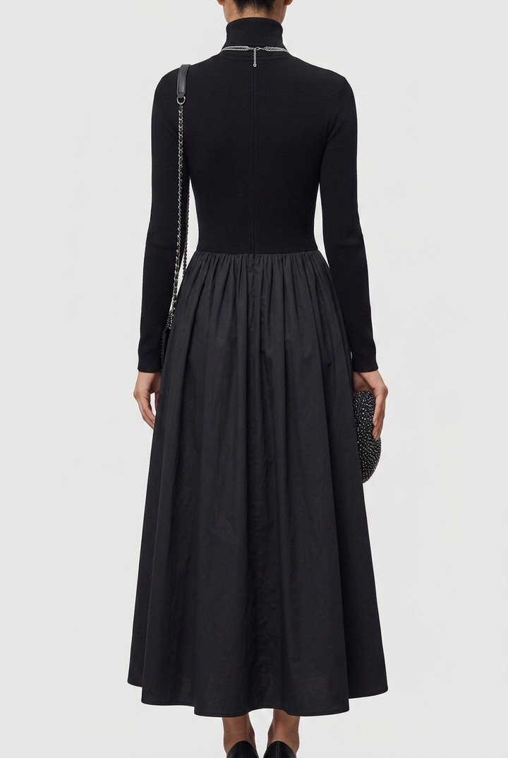 Jean | Graceful Cut-Out Knit Fall Wedding Guest Midi Dress