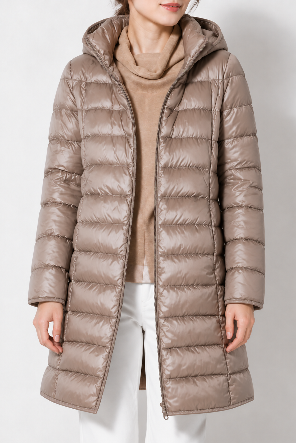 Jean | Long Hooded Quilted Puffer Jacket