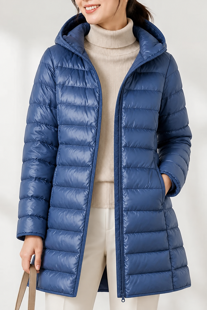 Jean | Long Hooded Quilted Puffer Jacket