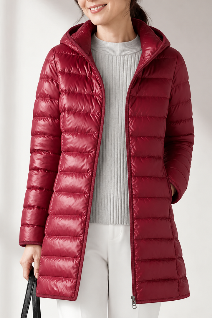 Jean | Long Hooded Quilted Puffer Jacket