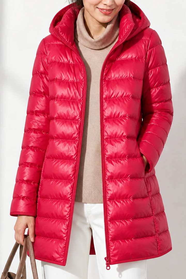 Jean | Long Hooded Quilted Puffer Jacket
