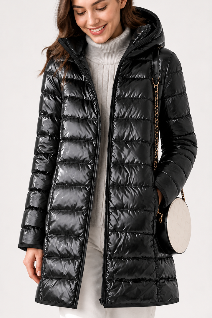 Jean | Long Hooded Quilted Puffer Jacket