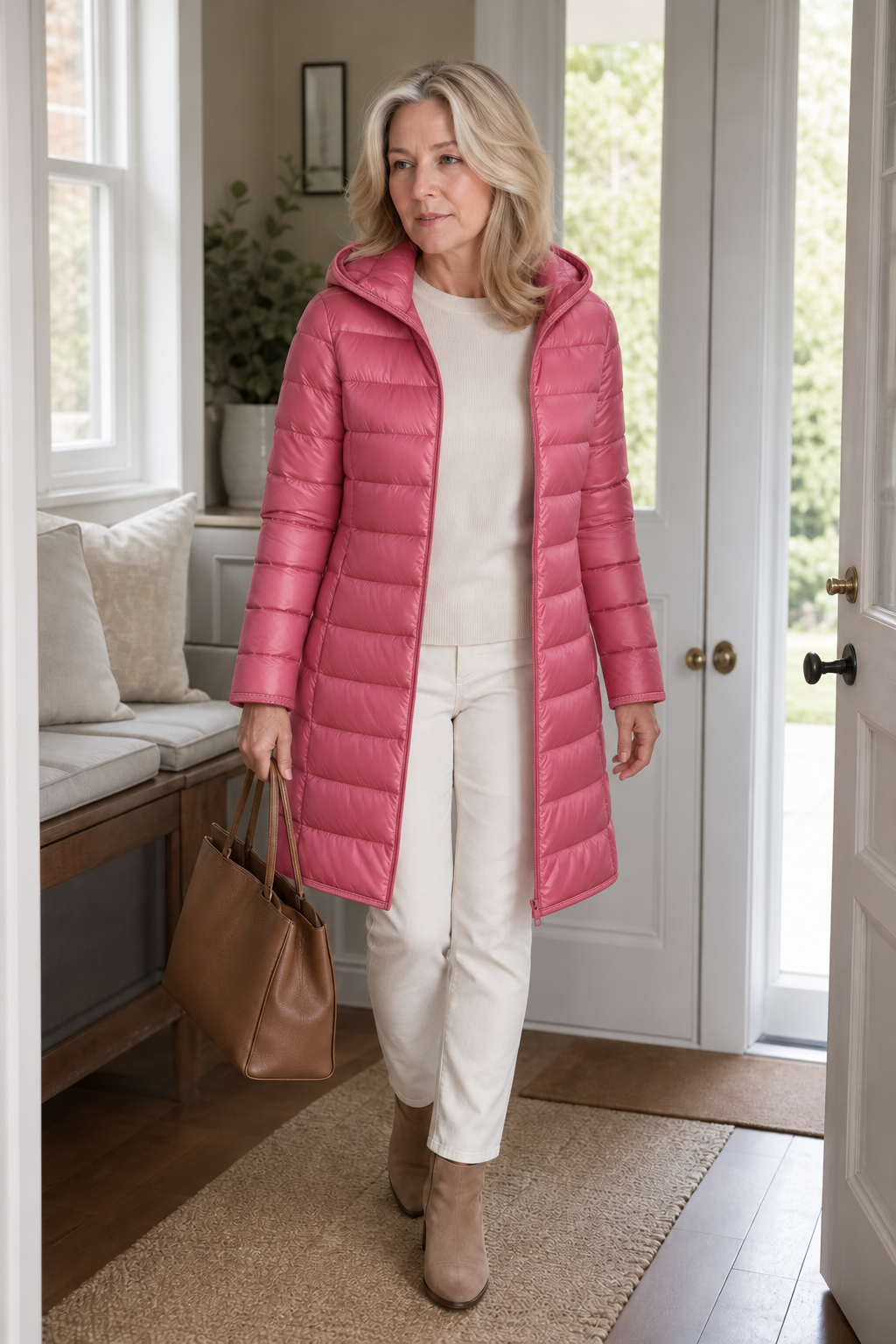 Jean | Long Hooded Quilted Puffer Jacket