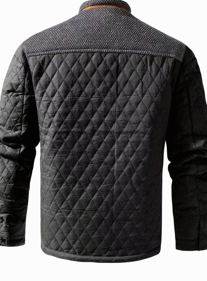 Jeffrey | Diamond Quilted Snap Front Mens Puffer Jacket