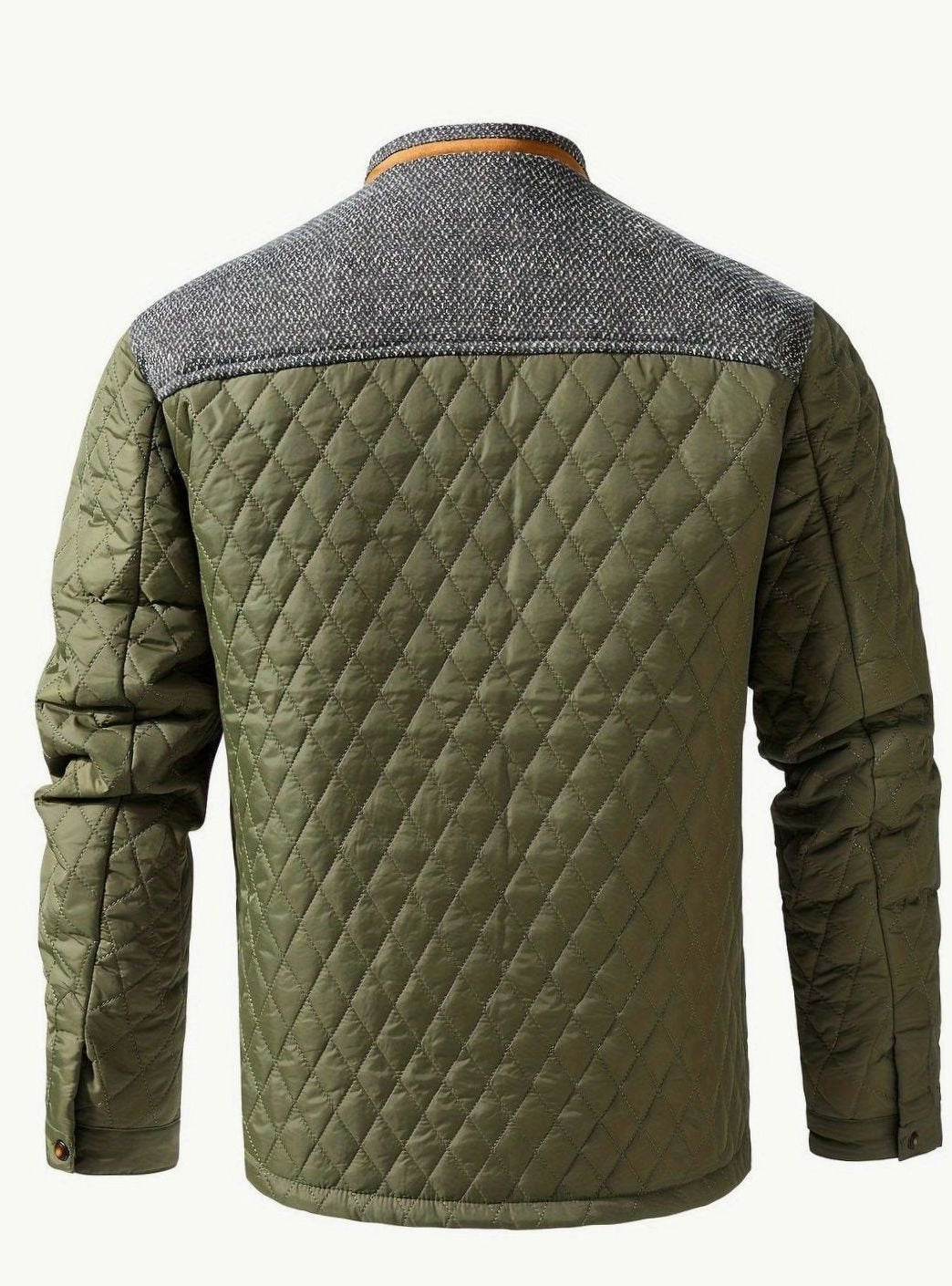 Jeffrey | Diamond Quilted Snap Front Mens Puffer Jacket