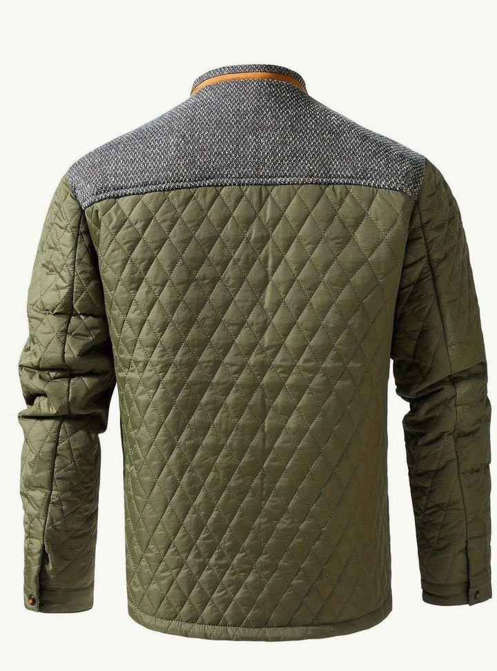 Jeffrey | Diamond Quilted Snap Front Mens Puffer Jacket