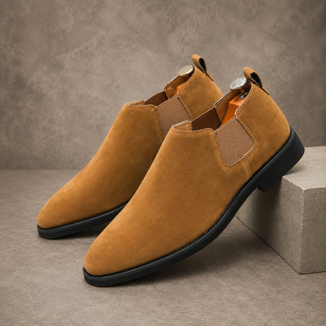 Jeremy | Stylish Slip-On Suede-Look Chelsea Boots