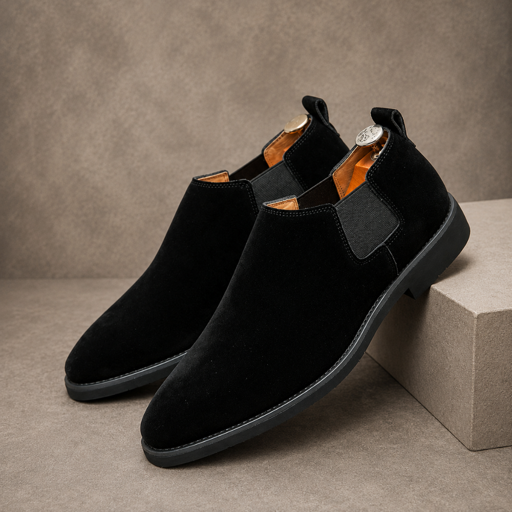 Jeremy | Stylish Slip-On Suede-Look Chelsea Boots