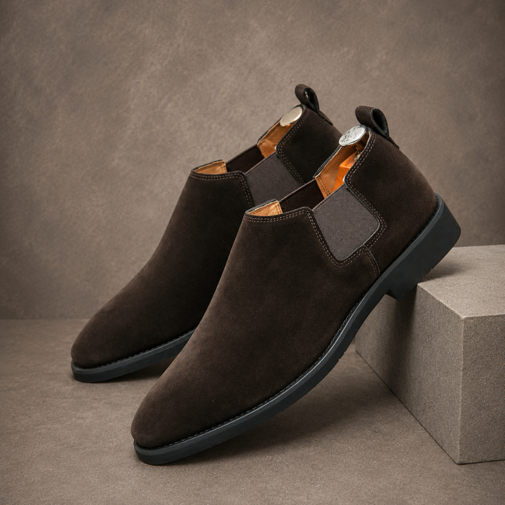 Jeremy | Stylish Slip-On Suede-Look Chelsea Boots