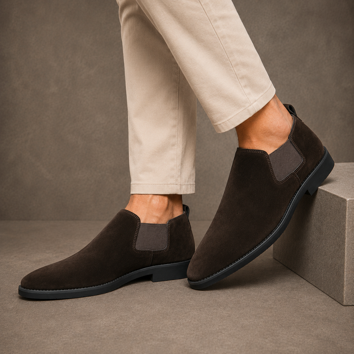 Jeremy | Stylish Slip-On Suede-Look Chelsea Boots