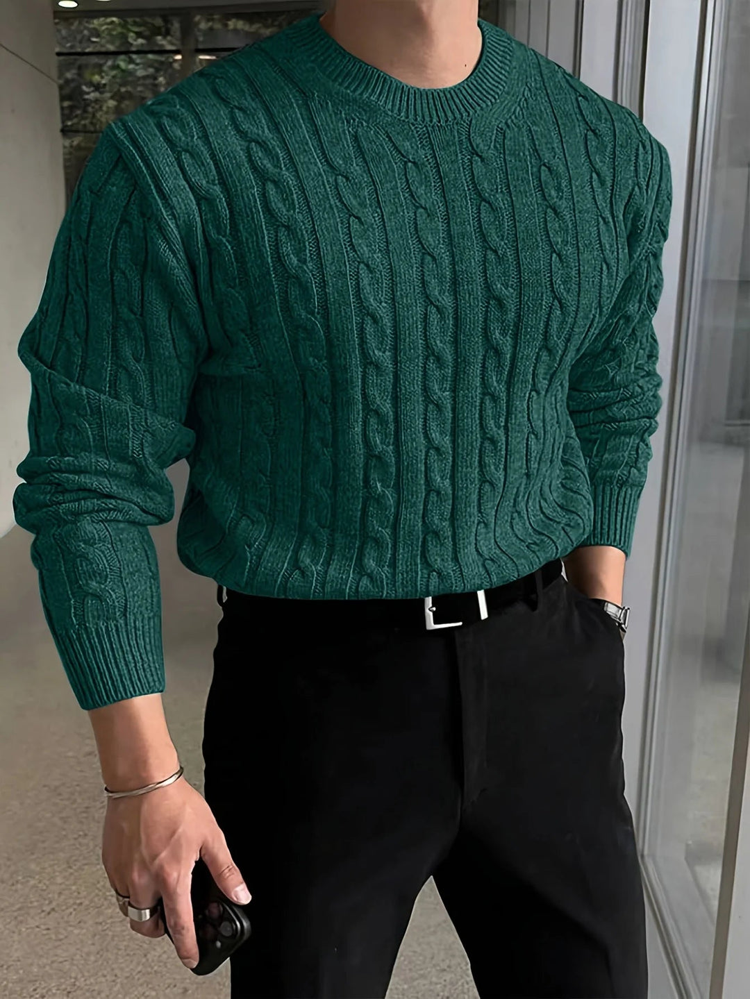 Jesse | Graceful Cable Knit Turtleneck Sweater