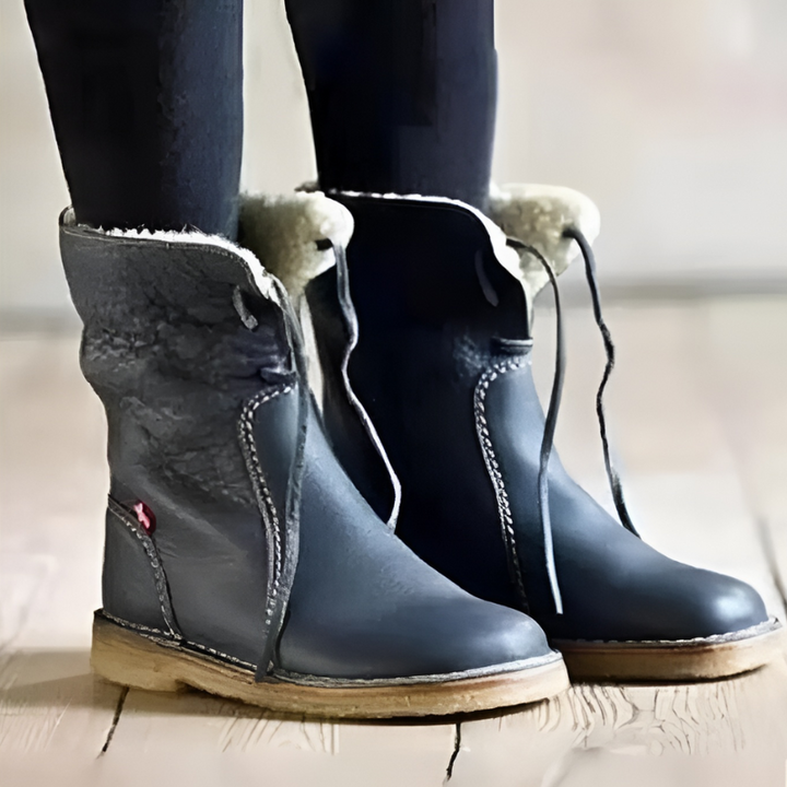 Jessica | Refined Shearling-Lined Lace-Up Snow Boots