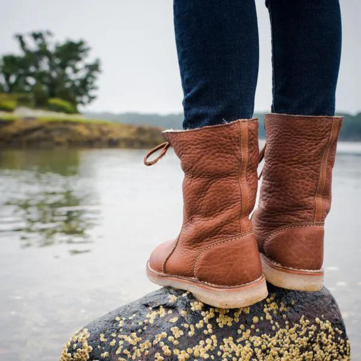 Jessica | Refined Shearling-Lined Lace-Up Snow Boots