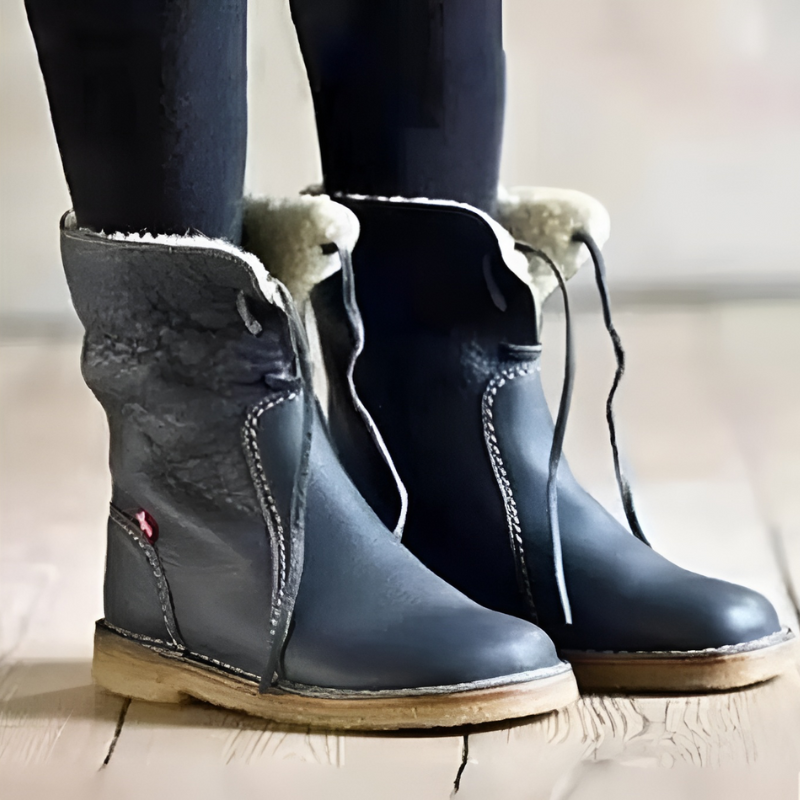 Jessica | Refined Shearling-Lined Lace-Up Snow Boots