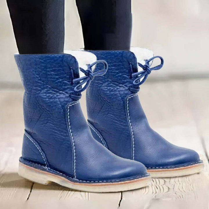 Jessica | Refined Shearling-Lined Lace-Up Snow Boots