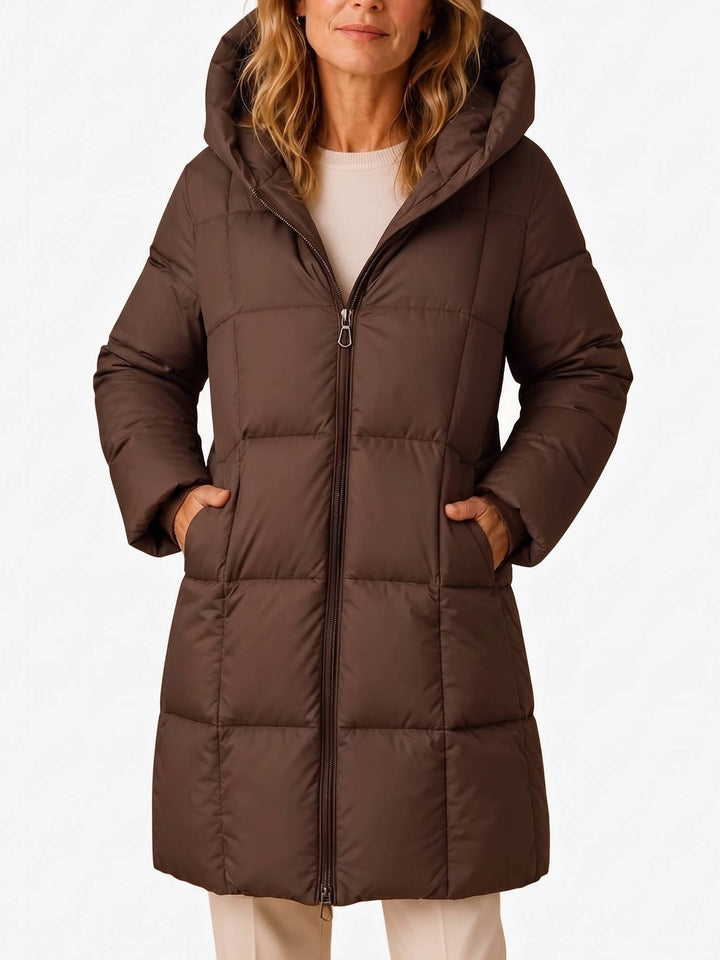 Jessica | Relaxed Hooded Long Puffer Jacket