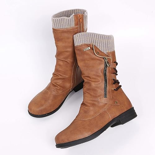 Jessica | Sophisticated Knit-Cuff Side-Zip Winter Boots