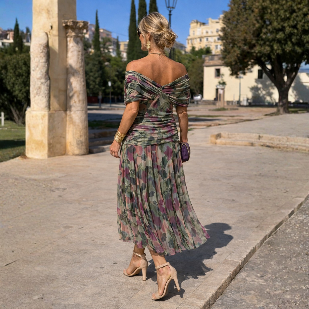 Jessica | Timeless Draped V-Neck Fall Wedding Guest Maxi Dress
