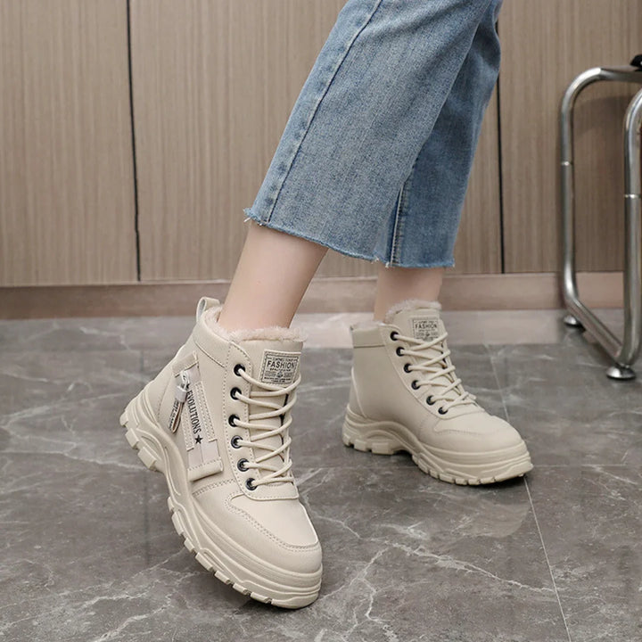 Joan | Classic Lace-Up Platform Snow Boots
