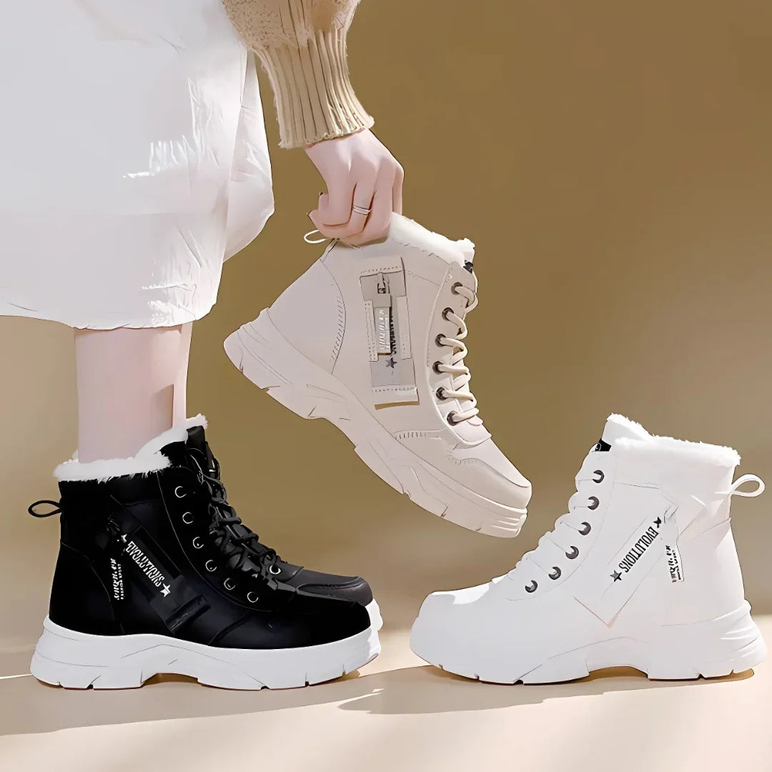 Joan | Classic Lace-Up Platform Snow Boots