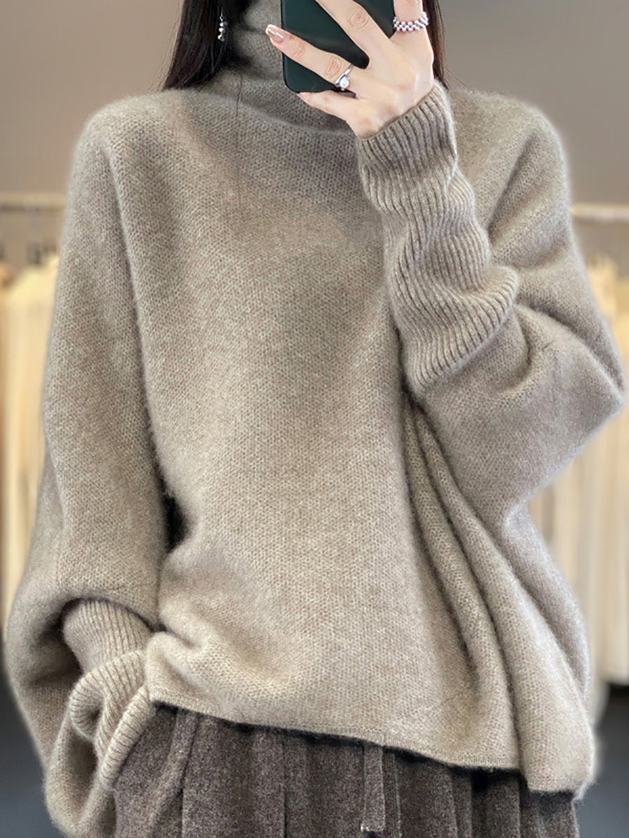 Joan | Cozy Oversized Batwing Sleeve Turtleneck Sweater
