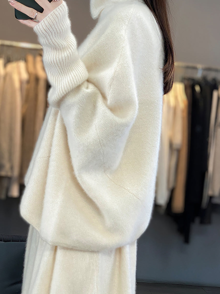 Joan | Cozy Oversized Batwing Sleeve Turtleneck Sweater