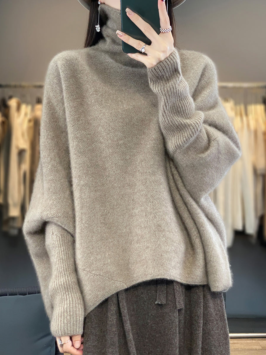 Joan | Cozy Oversized Batwing Sleeve Turtleneck Sweater