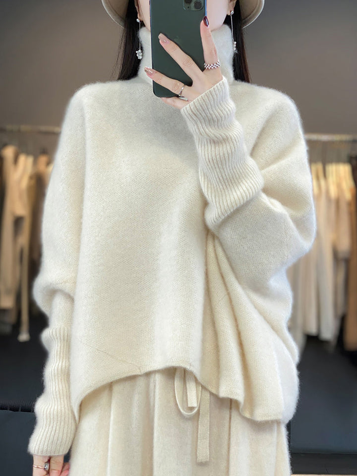 Joan | Cozy Oversized Batwing Sleeve Turtleneck Sweater