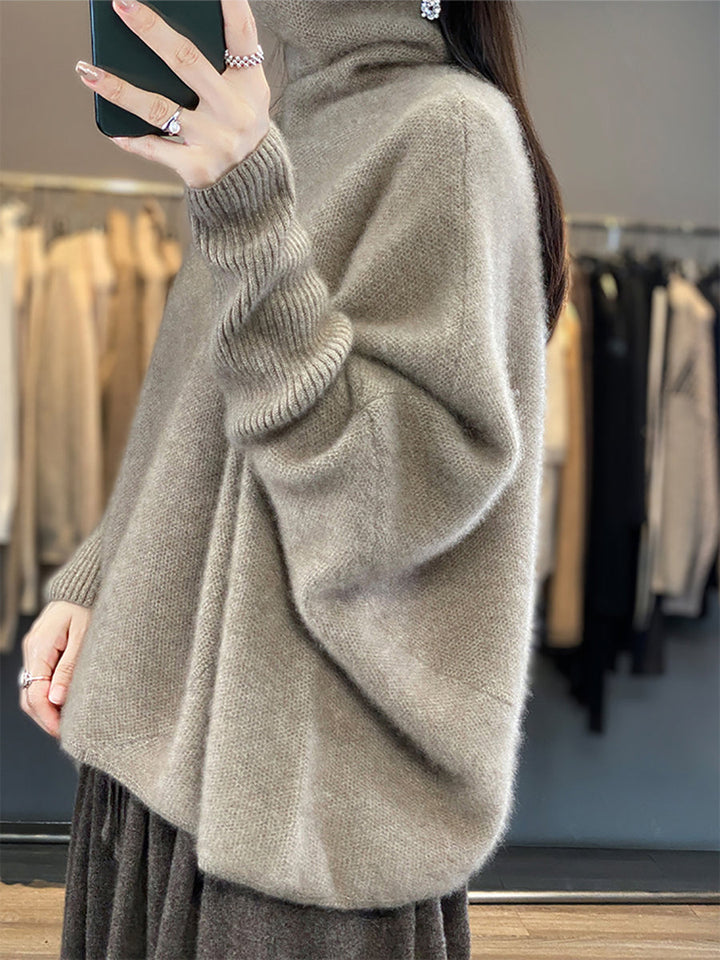 Joan | Cozy Oversized Batwing Sleeve Turtleneck Sweater