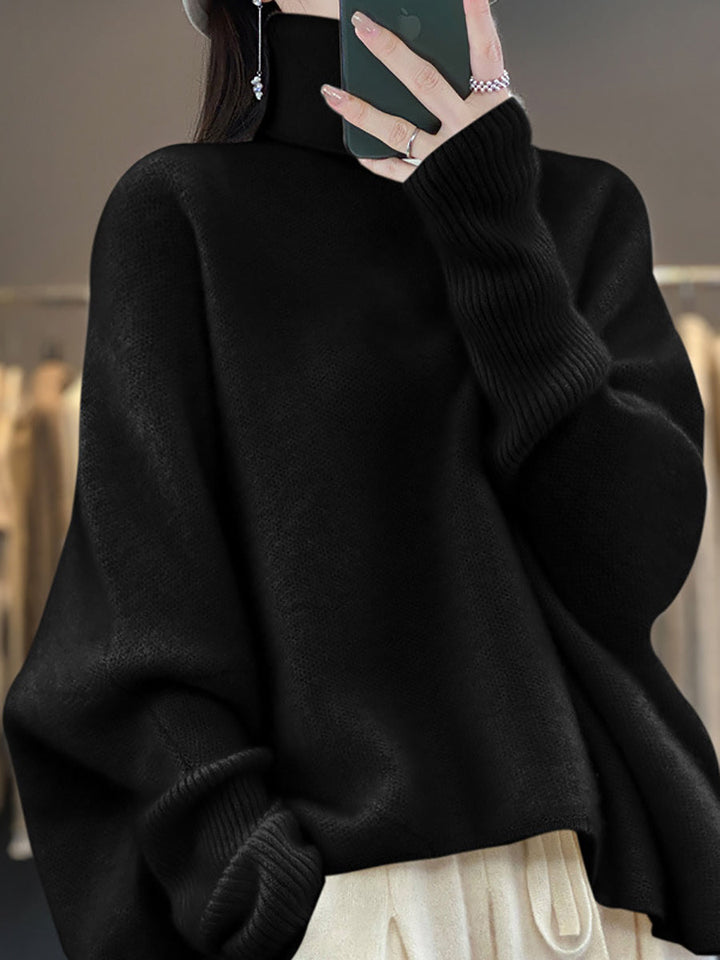 Joan | Cozy Oversized Batwing Sleeve Turtleneck Sweater