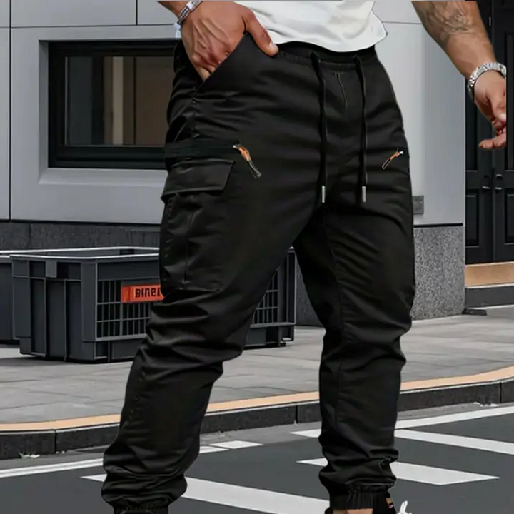 Jonathan | Sophisticated Tapered Cargo Pants with Zip Pockets