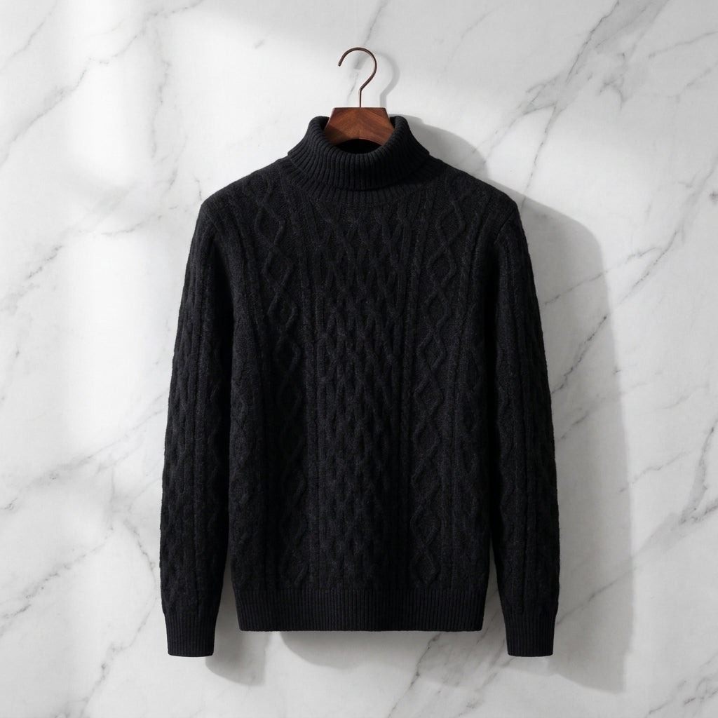 Joseph | Stylish Cable Knit Turtleneck Sweater