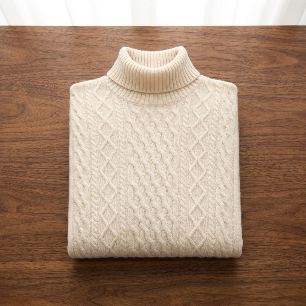 Joseph | Stylish Cable Knit Turtleneck Sweater