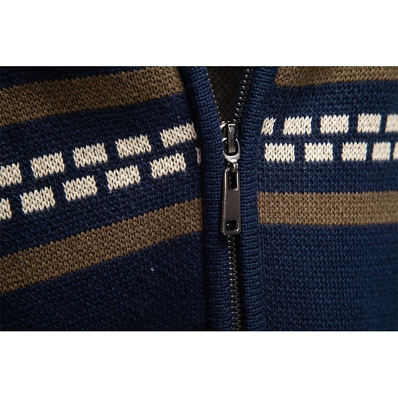 Joshua | Classic Fair Isle Zip-Up Mens Xmas Sweaters