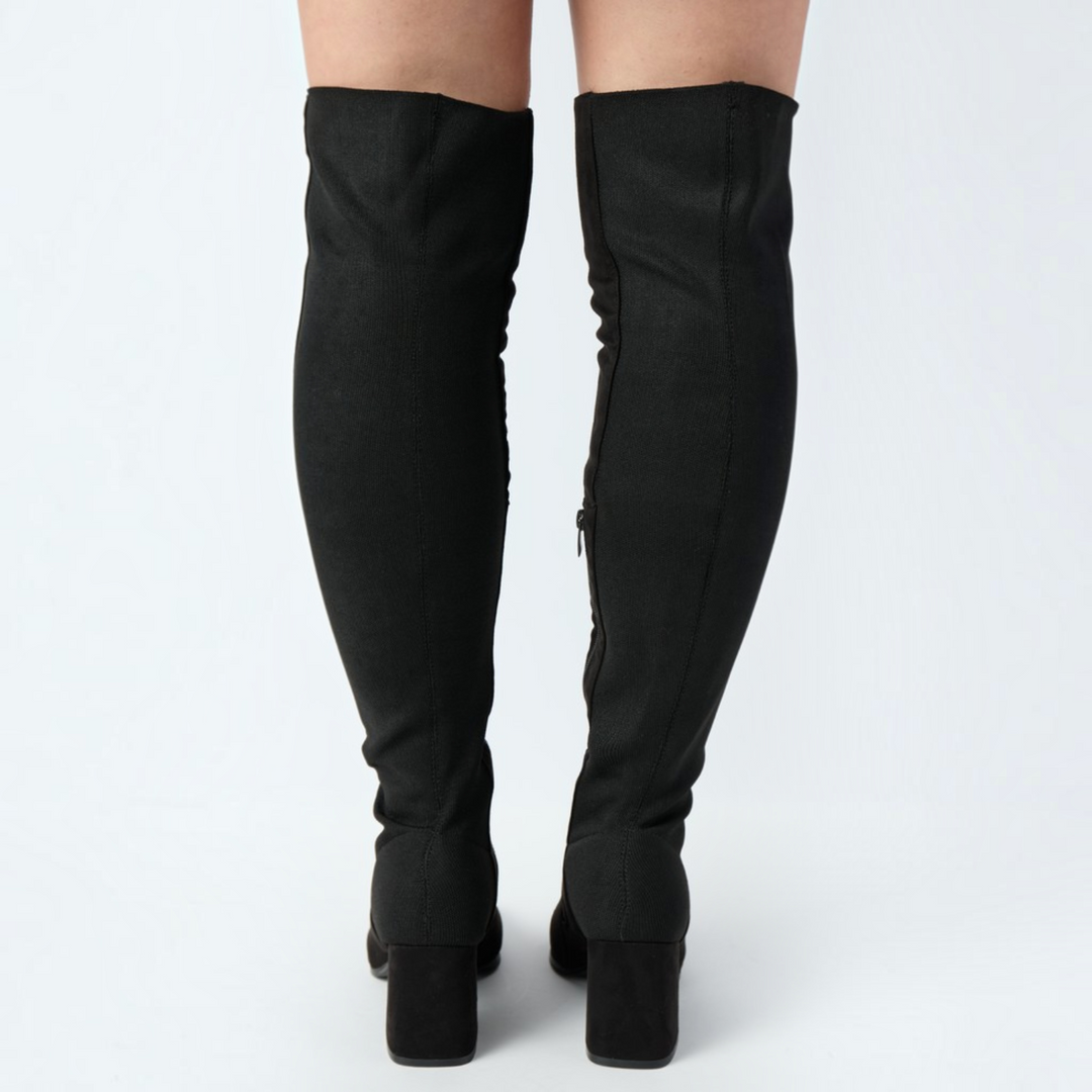 Joyce | Classic Over The Knee Boots with Stretch Back Panel