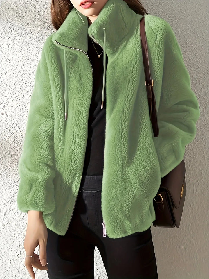 Joyce | Stylish Plush Fleece Jacket with High Neck Collar