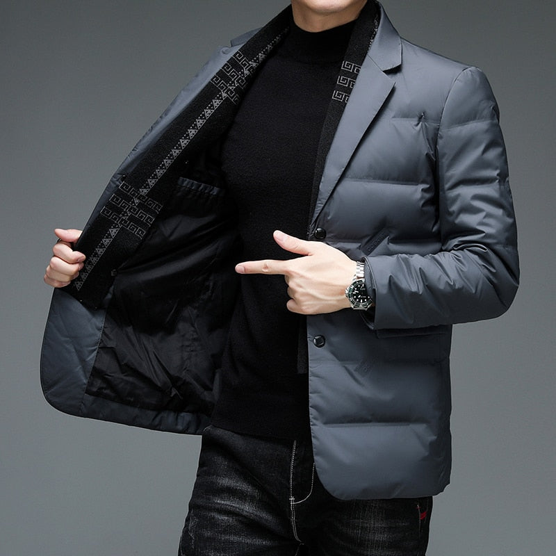 Juan | Polished Blazer Style Mens Puffer Jacket